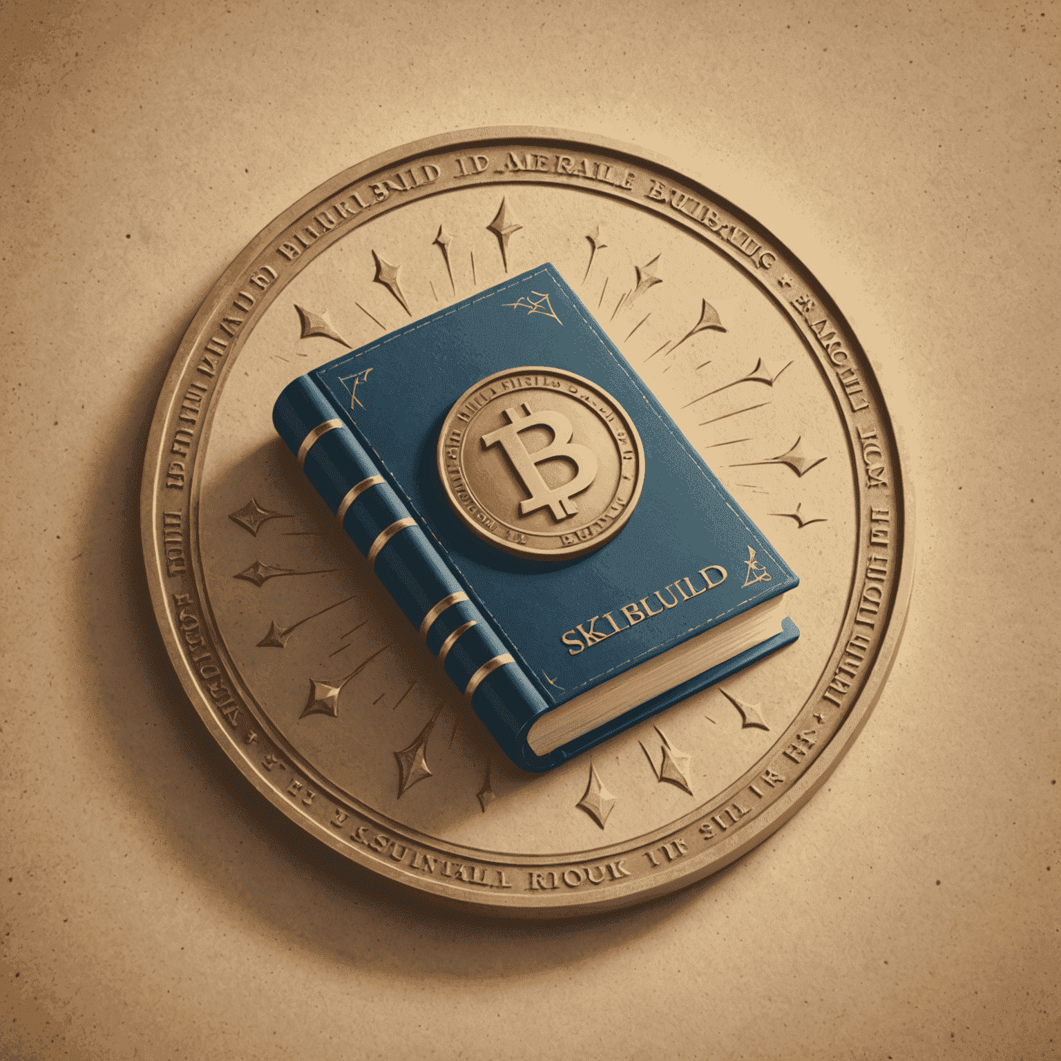 SkillBuild logo - A stylized book with a coin symbol, representing financial education