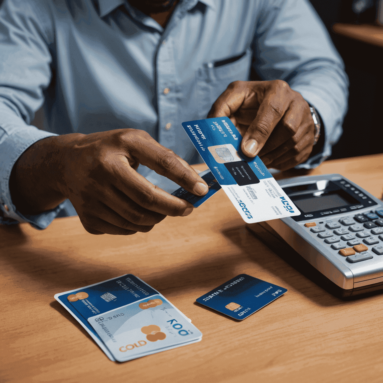 A South African individual shredding credit cards and reviewing debt reduction strategies